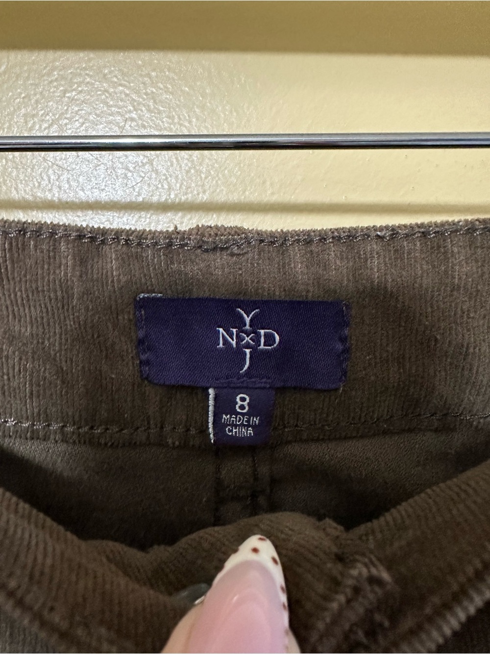 NYDJ Lift-tuck Bootcut Corduroy Pants Women Size 8 Olive Green - Picture 4 of 9